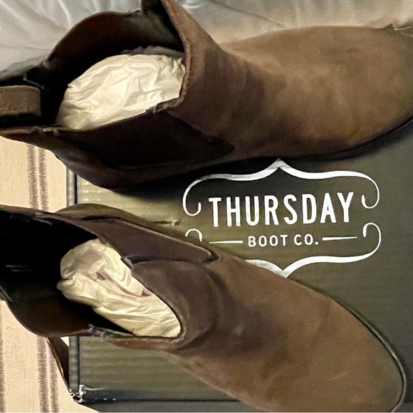Thursday Boot Company Olive~Brown Ankle Boots - Picture 3 of 7